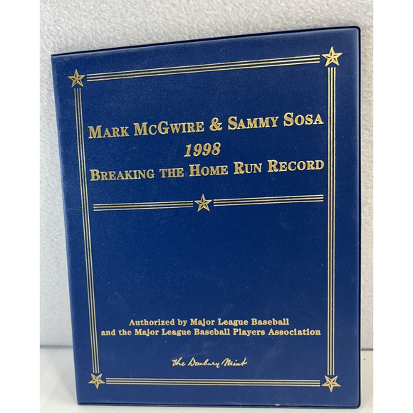 NEW Danbury Mint Mark McGwire Sammy Sosa 1998 Breaking Home Run BASEBALL Record - Picture 1 of 2